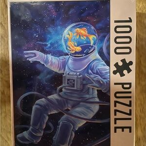 Astronaut and Goldfish 1000 Piece Puzzle